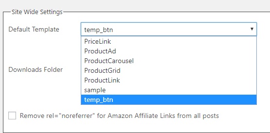 Amazon Associates Link Builder　デフォルトテンプレート